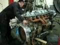 M.A.N truck engine start. Six cylinder.