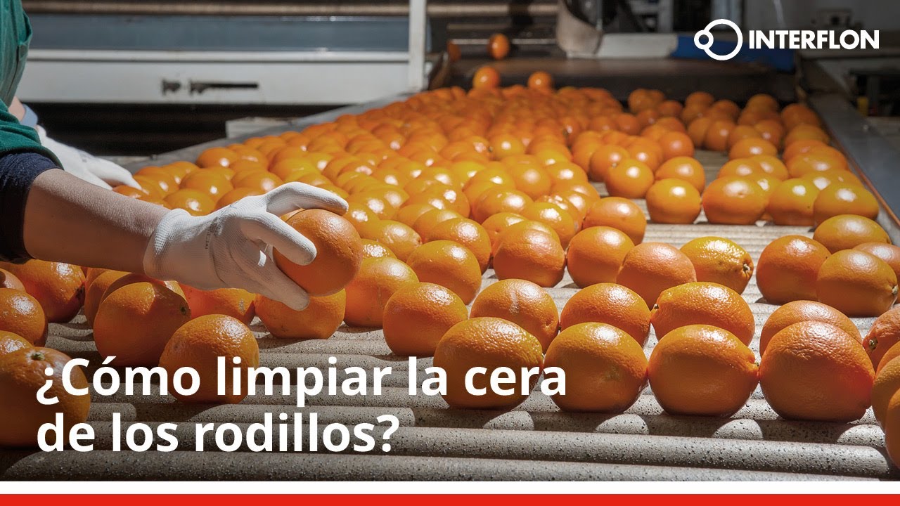¿Cómo limpiar la cera de los rodillos en la industria citrícola? - YouTube