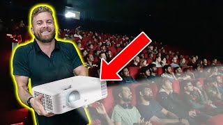 Bringing a Projector to a Movie Theatre \& Playing My Videos on Screen