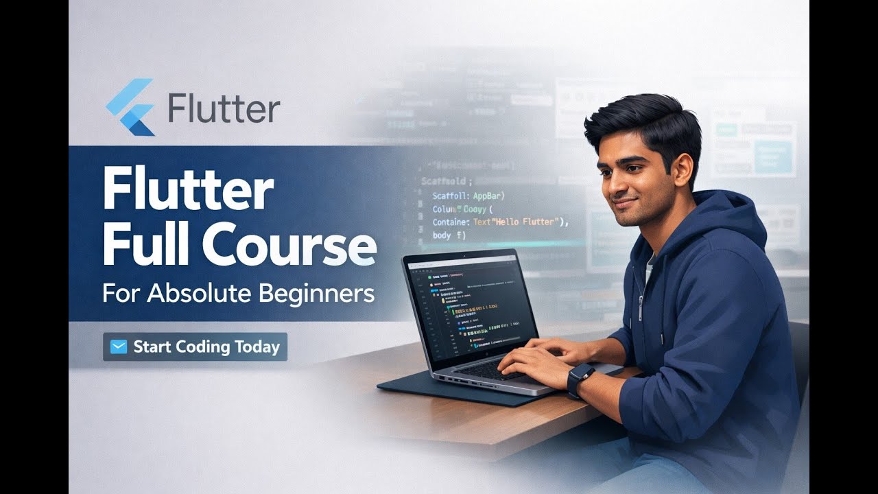 Flutter Full Course for Absolute Beginners | Start App Development from ...