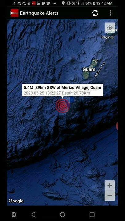 Strongest earthquake on guam