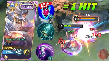 CLINT FULL DAMAGE ONE SHOT BUILD IN 2025!!🔥PERFECT DAMAGE! (PLEASE TRY!) - MLBB