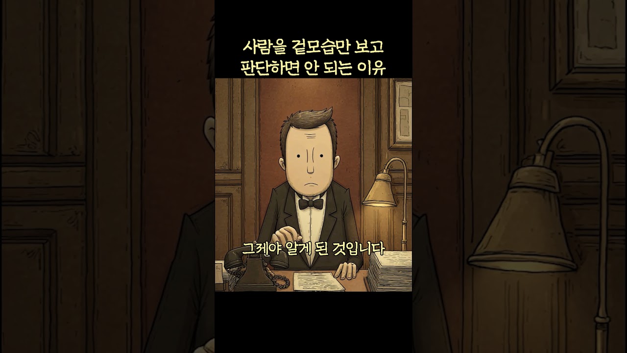 사람을 겉모습만 보고 판단하면 안되는 이유 #shorts #인생 #행복 #자존감 #글귀 #책 #인간관계 #마인드셋 #명언 #조언