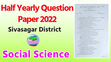 Class 10 Half Yearly Question Paper 2022 Social Science//class 10//HSLC 2023@GABEducation