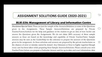 BLIE 226 Ignou Solved Assignment