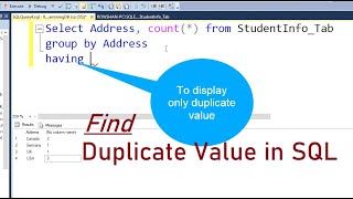 How to Find Duplicate Value in SQL | SwiftLearn