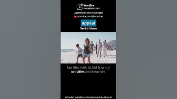 Learn the word appeal in one minute - Improve your English vocabulary with real world examples.