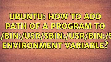 Ubuntu: How to add path of a program to $PATH environment variable?
