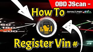 obd jscan how to register vin number