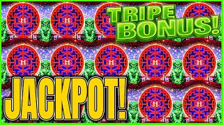 CRAZY JACKPOT the Moment She Raised the Bet on Autumn Moon Dragon Link Slot! screenshot 1