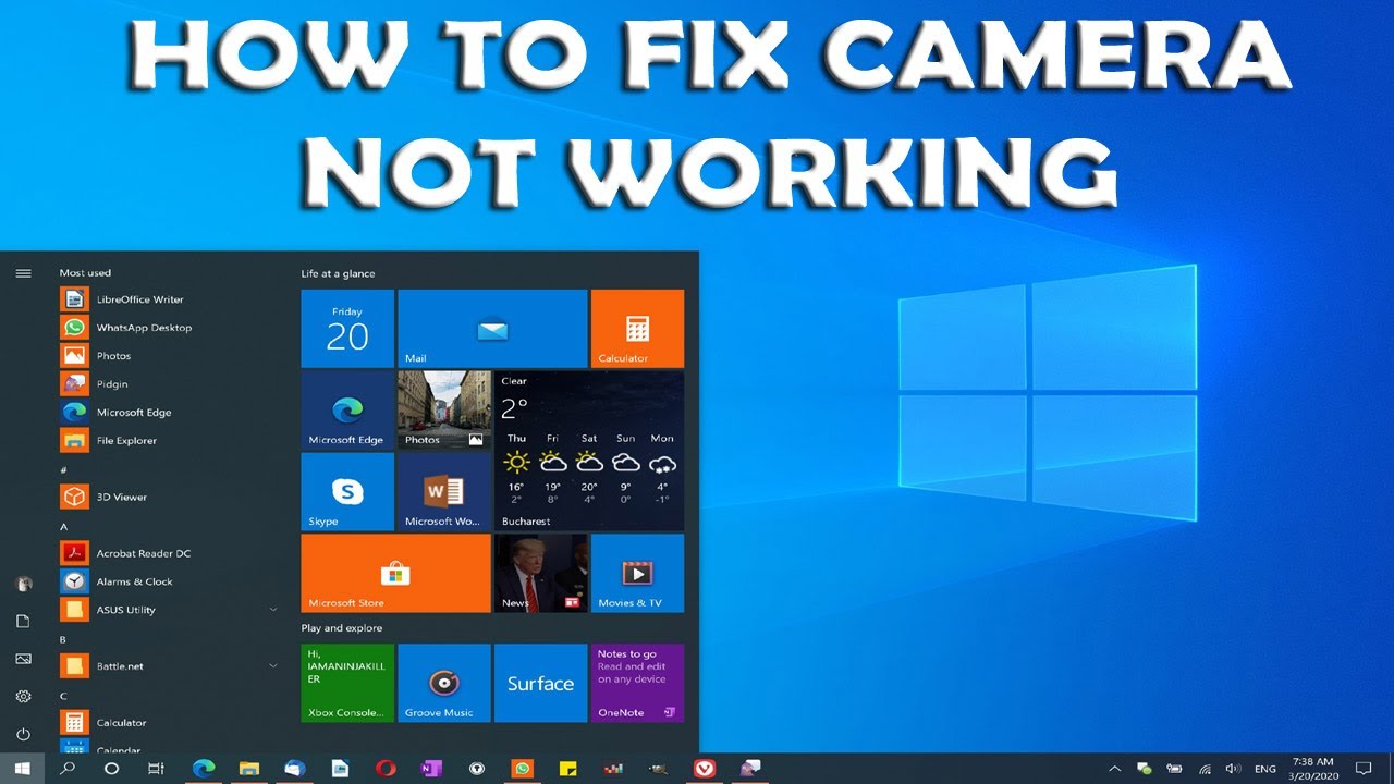 How To FIX Camera NOT Working on Windows 10 Problem (2021) - YouTube.