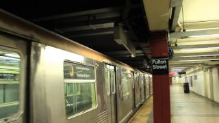 Bmt Subway Broad St. Bound R42 J Train At Fulton Street