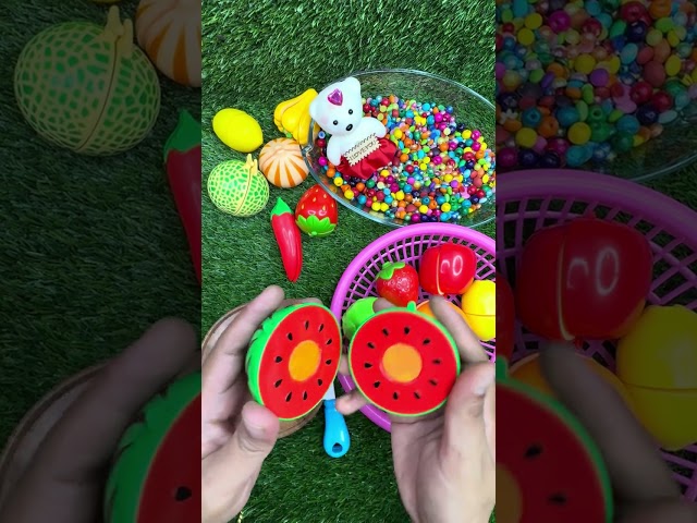 食材 野菜切り＆フルーツ切り 食材 野菜切り＆フルーツ切り 🍎🍇🍊🍑🍎🍕| 木製 ASMR 2