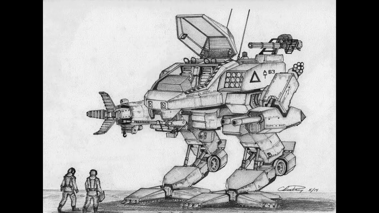 zakHARTONG  Mech sketch Trying out some toning for quicker