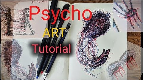 Psycho Art Tutorial | Psycho Drawing for Beginners | Horror Drawing | Scribble Art | Pen Sketch Art