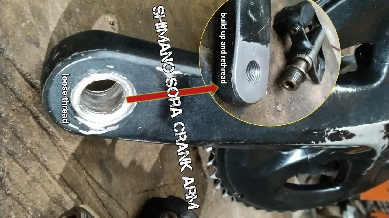 Paano mag rethread ng crank arm sa bike - YouTube