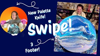 : #458 New Palette Knife, New Swipe! 3 Foot Aerial Bloom Swipe! #art