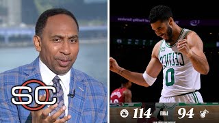 ESPN reacts to Jayson Tatum triple-double, Boston Celtics destroy Heat 114-94 in playoff opener