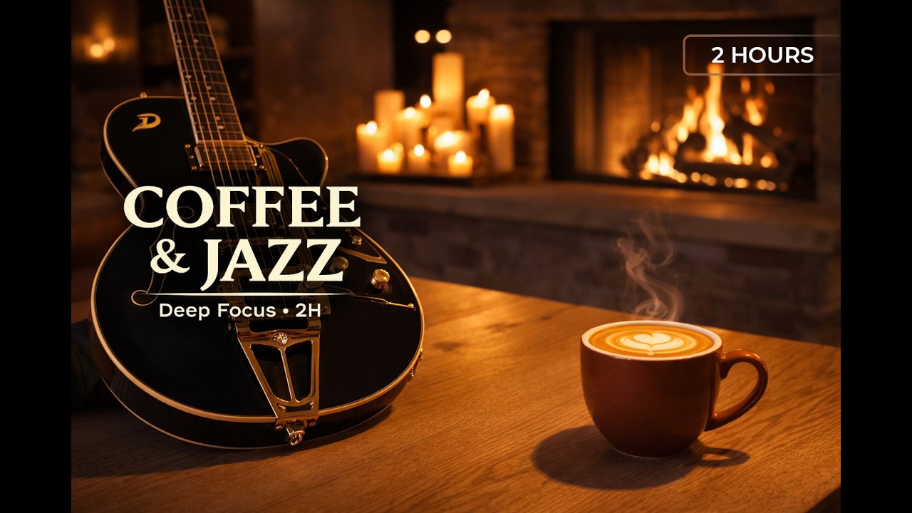 Cozy Jazz Guitar - Deep Focus Coffee Shop Music for Work & Study (2 Hours)