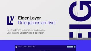 How to delegate your stake to EigenLayer?