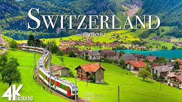 FLYING OVER SWITZERLAND (4K UHD) - Relaxing Music With Stunning Beautiful Nature (4K Video Ultra HD)