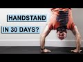 Can i learn to handstand in a month 
