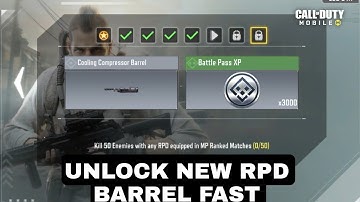How To Unlock New RPD COOLING COMPRESSOR BARREL Fast In Call Of Duty Mobile COD MOBILE