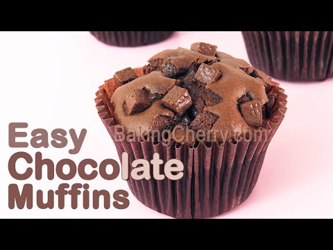 Video: Chocolate Muffins With Cherries