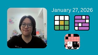 Wordle #1683, Connections #961, LA Times Mini Crossword | January 27, 2026