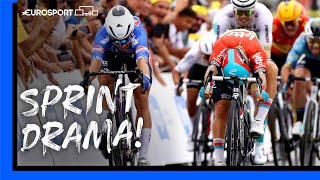 Philipsen Doubles Up! Pure Chaos On The Final Stretch Of Stage 4 Of The Tour de France! | Eurosport