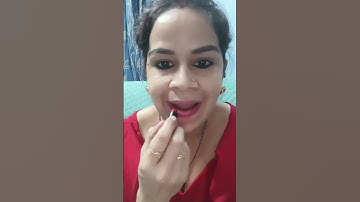 nykaa mini red lipstick 💄 💋 review #music #meesho #nykaaalldaymattefoundation #musicgenre #love