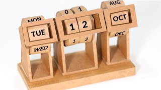 How To Make Mini Desktop Calendar From Cardboard! DIY Desktop Calendar