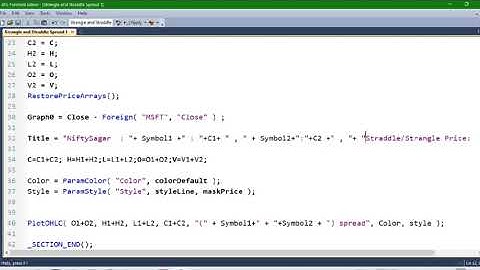 how to make straddle in amibroker?| how to make strangle in amibroker?| straddle with vwap|