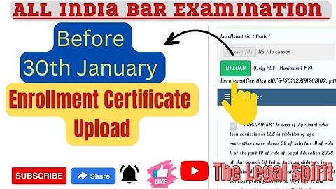 AIBE 17 Upload Enrolment Certificate || Step by Step || AIBE 17 Result Withheld Candidates