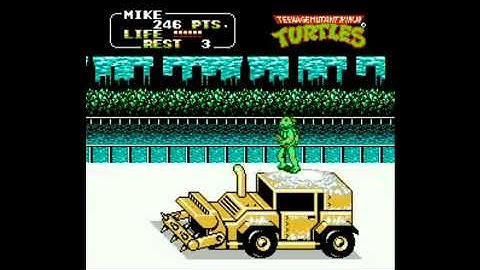 Teenage Mutant Ninja Turtles II - The Arcade Game (NES) Scene 3 Walkthrough