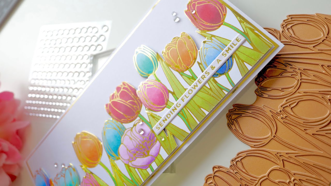 Spellbinders Glimmer Hot Foil Kit of the month Club February 2023 - YouTube