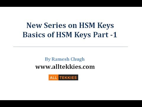 Chapter#12 Basics of HSM Keys Part#1- Hardware Security Module : Card Payment