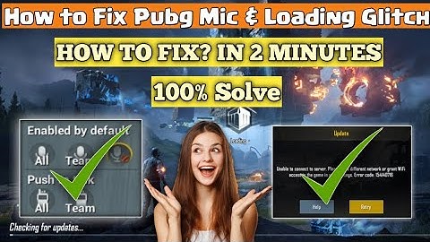 How to Fix Pubg Mic & Loading Screen Glitch | Fix in 2 Minutes 🔥