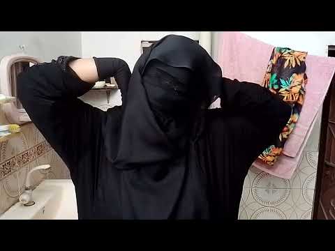 #niqab hijab bondage |tight niqab ❤️💙(5)