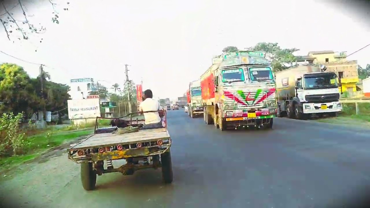 Panagarh to Illambazar roadview, Ajay bridge, toll tax, check post