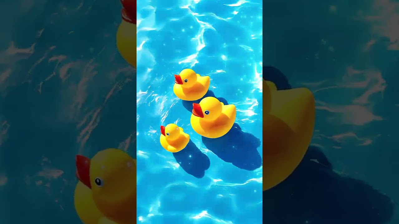 Three Ducks Swimming