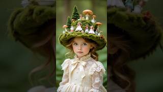 🌿✨ Fairy Tale Fantasy Girl | Magical Forest Hat & Dreamy Portrait 👧🍄