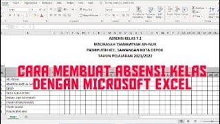 Cara membuat absensi dengan microsoft excel Cara membuat absensi dengan microsoft excel