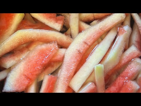 Easy Candied watermelon rinds