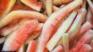 Easy Candied watermelon rinds