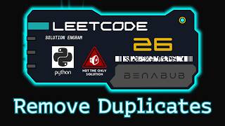 Remove Duplicates from Sorted Array — LeetCode #26 | Python Algorithm Visualization