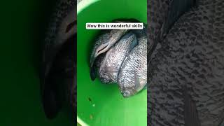 Skills we use in cleaning Gross fish #fish #ianwizy