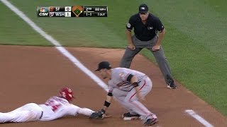 Famous SF@WSH: Posey fires down to first to pick off Harper Wealth