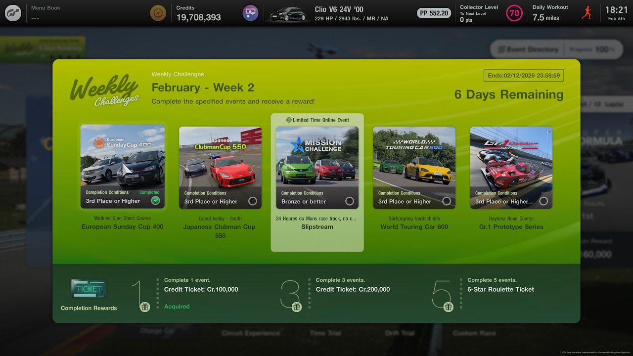 GT7 - Mission Challenge - Slipstream - Le Mans - Renault Avantime 3.0 V6 24V '02 - 🏆