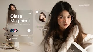 How to create Blurry Glass effect (Glassmorphism )    |  with 4 editing apps ☆